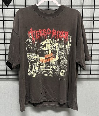 Vintage Original 90s Terrorizer World Downfall T Shirt RARE EARACHE RECORDS XL