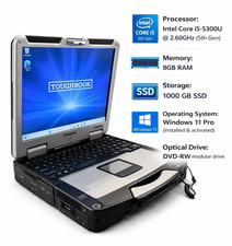 Panasonic Toughbook CF-31 MK5 Core i5 5300U 1000 GB  8GB RAM Win 11 Pro Touch 4G