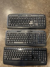 Lot of 3 Logitech Wireless Full Size Keyboards NO DONGLES