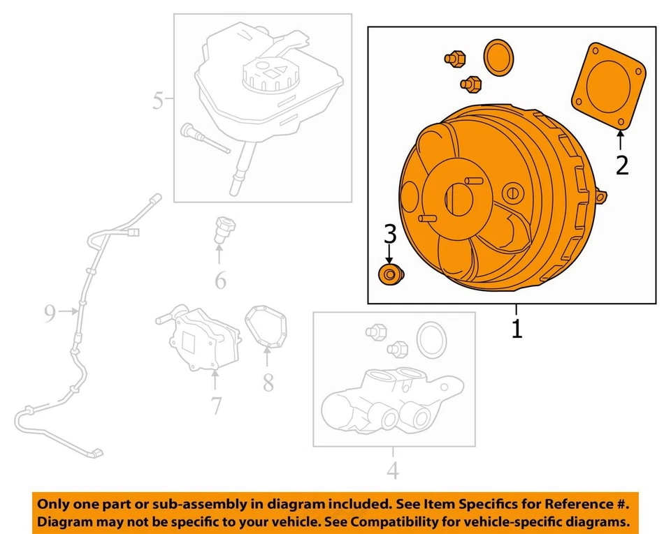 2016 Jaguar XF Power Brake Booster OEM 58K Miles - LKQ425213146 Foto 4 de 4