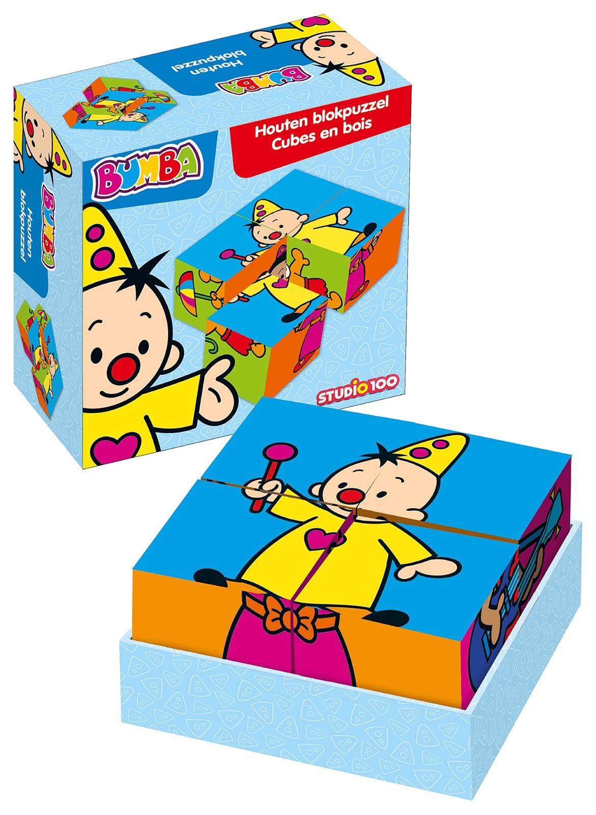 Bumba houten kleurrijke blokpuzzel met 4 blokken 5390₽