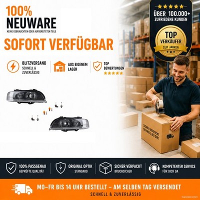 Scheinwerfer Set passend für BMW 5er E39 11/95-08/00 mit H7 HB3 Links & Rechts
