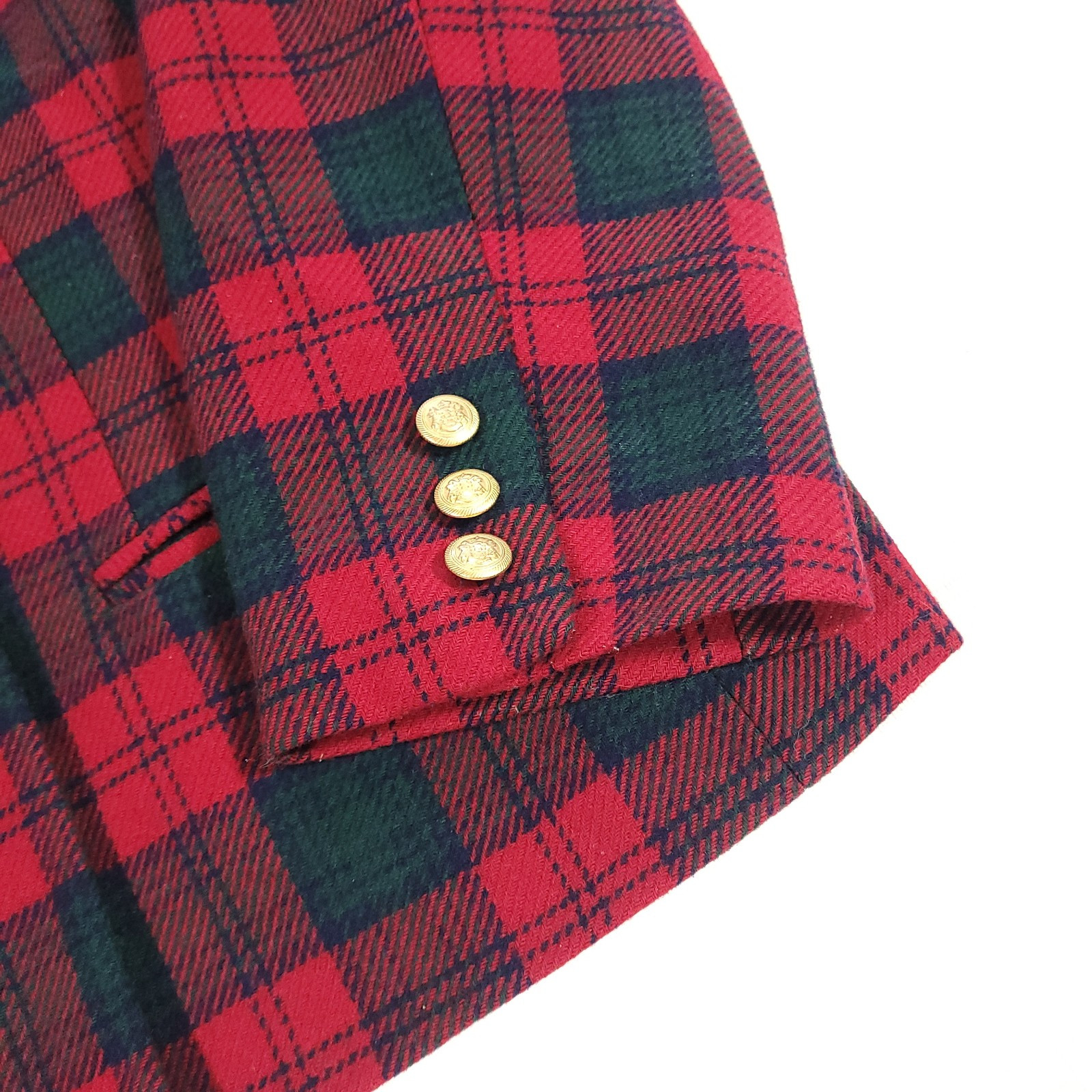 Pendleton Wool Plaid Blazer Double Breasted 16 Go… - image 2