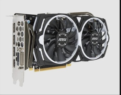 MSI Radeon RX 570 Armor OC 8GB GDDR5 Graphics Card - Cleaned, Tested & Working