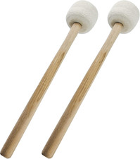 2Pcs Bass Drum Mallet, 13.4 Inch Length Wool Felt Head Drum Mallet Stick Anti-Sl