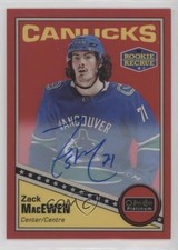 2019-20 O-Pee-Chee Platinum Retro Rookie Rainbow Red Zack MacEwen #R-70 Auto 1r5