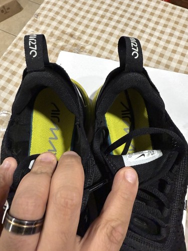 Nike Air Max 270 Black Opti Yellow Mens Size 8.5 FN8006 001 Running Walking Gym - Picture 9 of 17