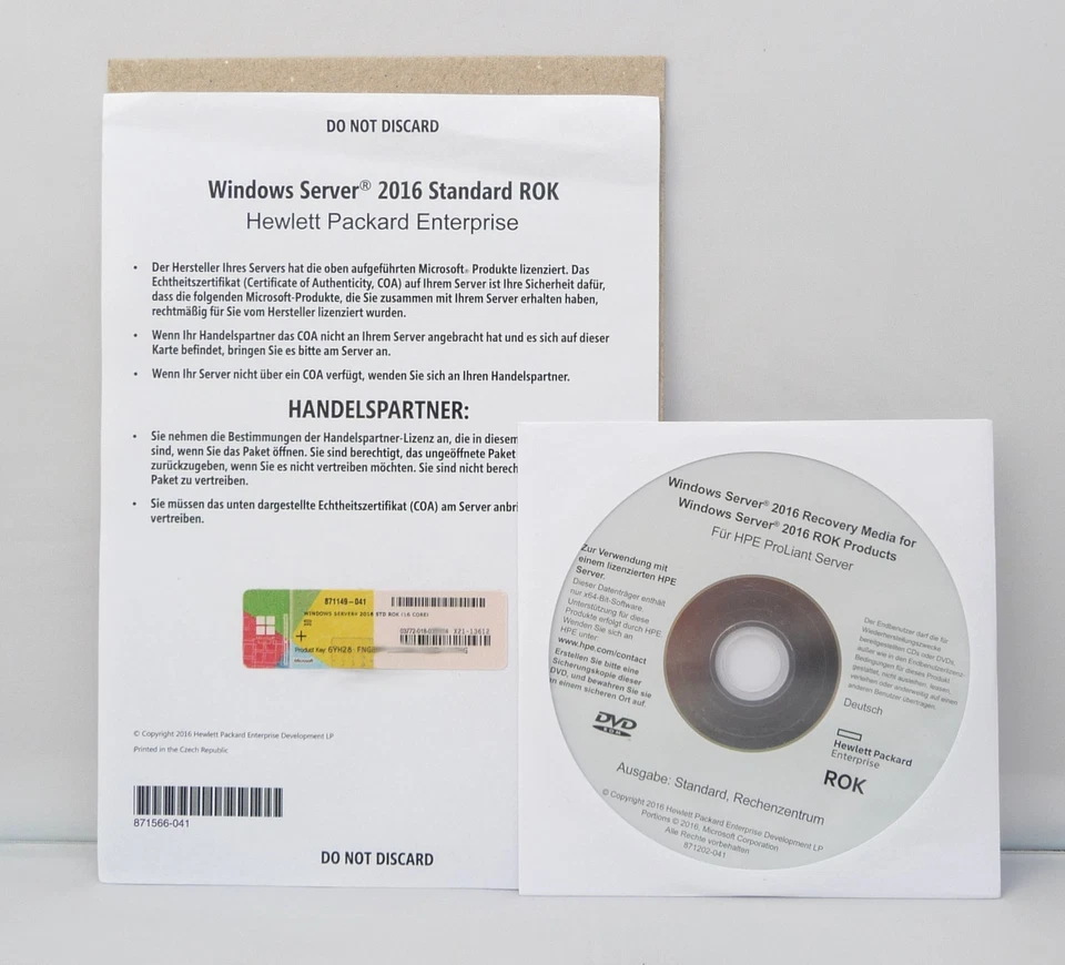 Microsoft Windows Server 2016 Standard - HP-ROK - 16 Core -
