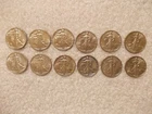 12 LOT WALKING LIBERTY 90% SILVER HALF DOLLARS 1942, 1943 AU DOLLAR Semi-Roll