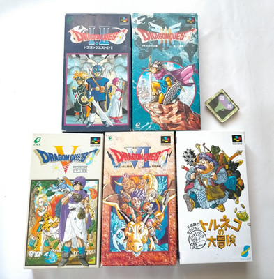 Lot 5 SFC Dragon Quest 1 2 3 5 6 Torneko Nintendo Akira Toriyama Japan Spiel