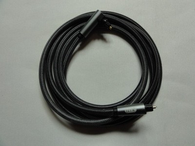 EMK 90 Degree Toslink Optical Cable 360 Degree Free-Rotating Plug Fiber Optic 2M