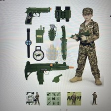 NEW, Sealed in Box-Kids Green Camouflage Army Costume