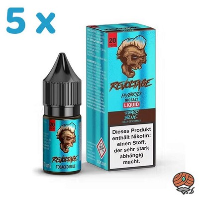 Revoltage TOBACCO BLUE 20mg/ml Nikotin, 50/50 Liquid 5x 10ml