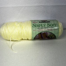 Caron Simply Soft Yarn Off White 9702 Medium 6oz 100% Acrylic Skein Made in USA