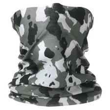 Summer Cooling Neck Gaiter Sun Protection Face Mask, Camo Blcak-white