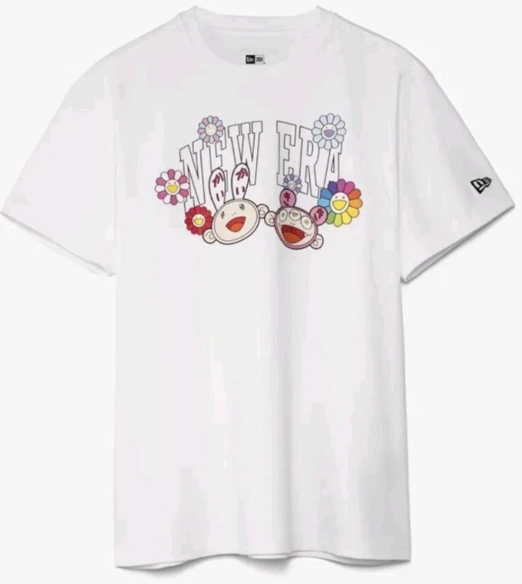 New Era x Takashi Murakami Size S Relaxed Fit Tee Authentic White