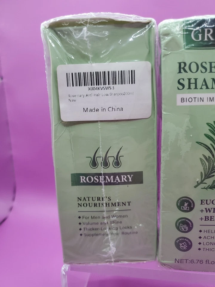 2 X Groei Romero Crecimiento del Cabello Champú Espesante Biotina Té Salvaje 12/27 Foto 4 de 4
