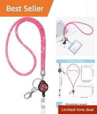 Retractable Bling Lanyard Strap for Teachers, Nurses, and Professionals