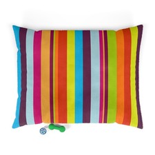 Vibrant Striped Pet Bed - Cozy Dog Cat Cushion for Comfort