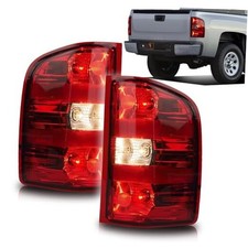Pair Tail Lights Compatible with 2007-2013 Chevy Silverado 1500 2500HD 3500HD