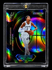 VICTOR WEMBANYAMA BLACK REFRACTOR HOLO NBA SP INSERT Spurs NBA Finals W Case - Image 2