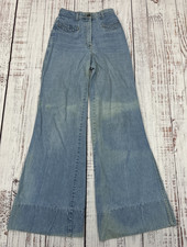 VTG 70 s Texson Bell Bottoms Flared Jeans Women s Sz 7-8 22x31 High Waist RARE