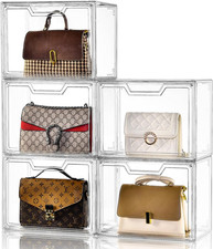 Purse Organizer for Closet,Clear Acrylic Display Case for Handbag Organizer, Pur
