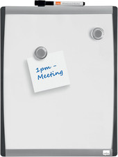 Small Magnetic Board with Arc Frame, Wall Mountable, Includes 1 X Marker, Magnet