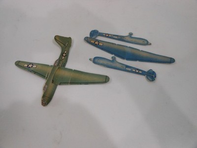 3 Vtg Paper Airplanes - KELLOGG's PEP Promo/Premium