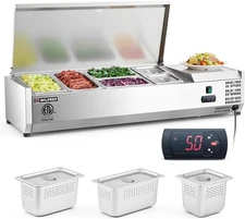 Secondhand 48" Prep Table Refrigerator with 2 1/3 2 1/4 & 2 1/6 Pans NSF ETL