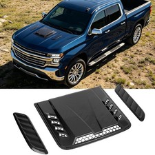 3pcs Hood Scoop Vent Louvers Carbon Fiber For Chevy Silverado 1500 2500 Trucks 3pcs Hood Scoop Vent Louvers Carbon Fiber For Chevy Silverado 1500 2500 Trucks
