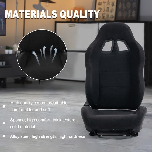 Marada Flight Racing Simulator Cockpit With Black Seat Adjustable Fits Logitech