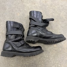 Corcoran Tanker Boots Mens Size 7.5 D Black Leather Strap Buckle USA Made 5407