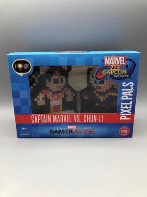 PDP Pixel Pals Marvel vs. Capcom Infinite Captain Marvel vs. Chun Li Collectible
