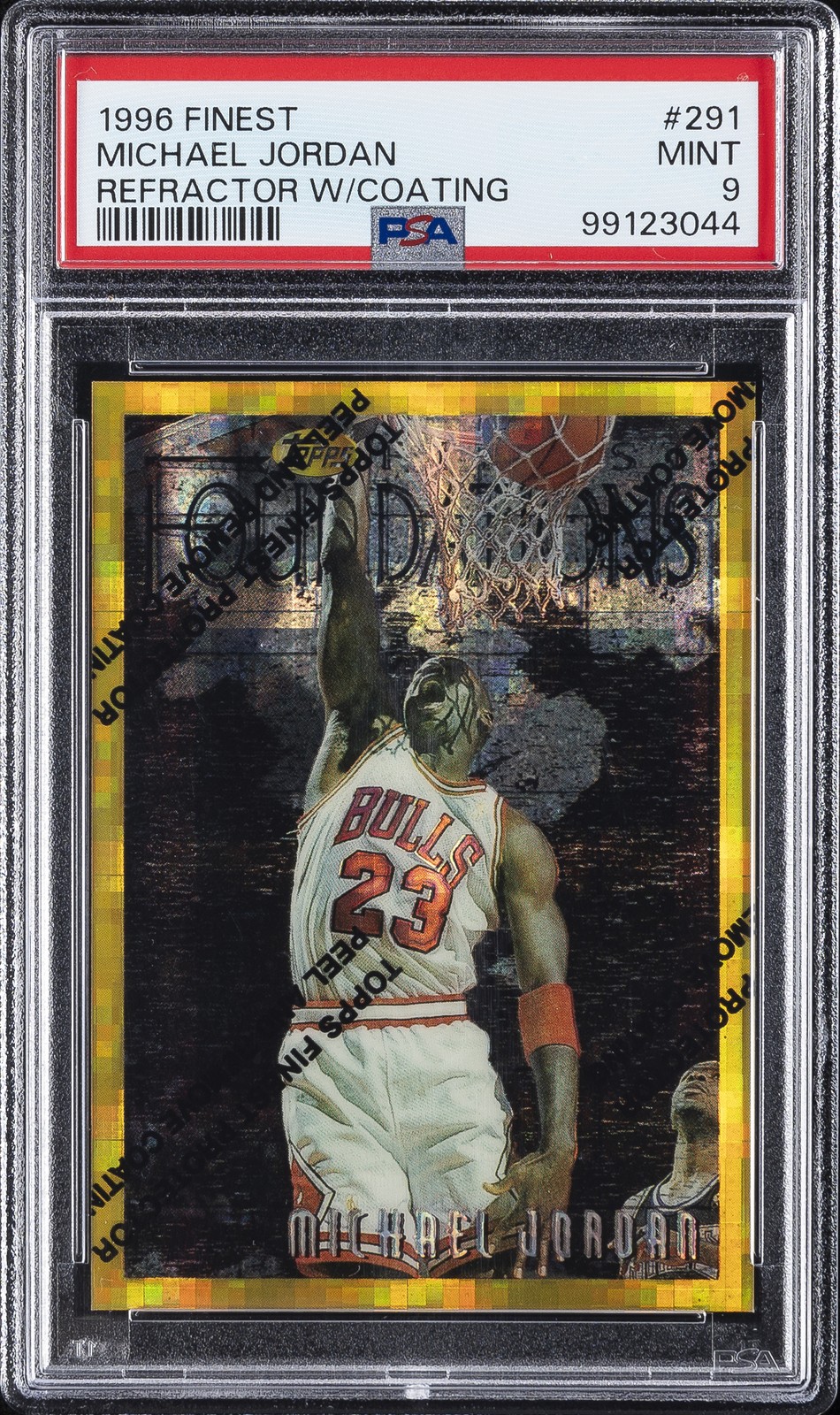 1996 FINEST REFRACTOR W/COATING #291 MICHAEL JORDAN PSA 9