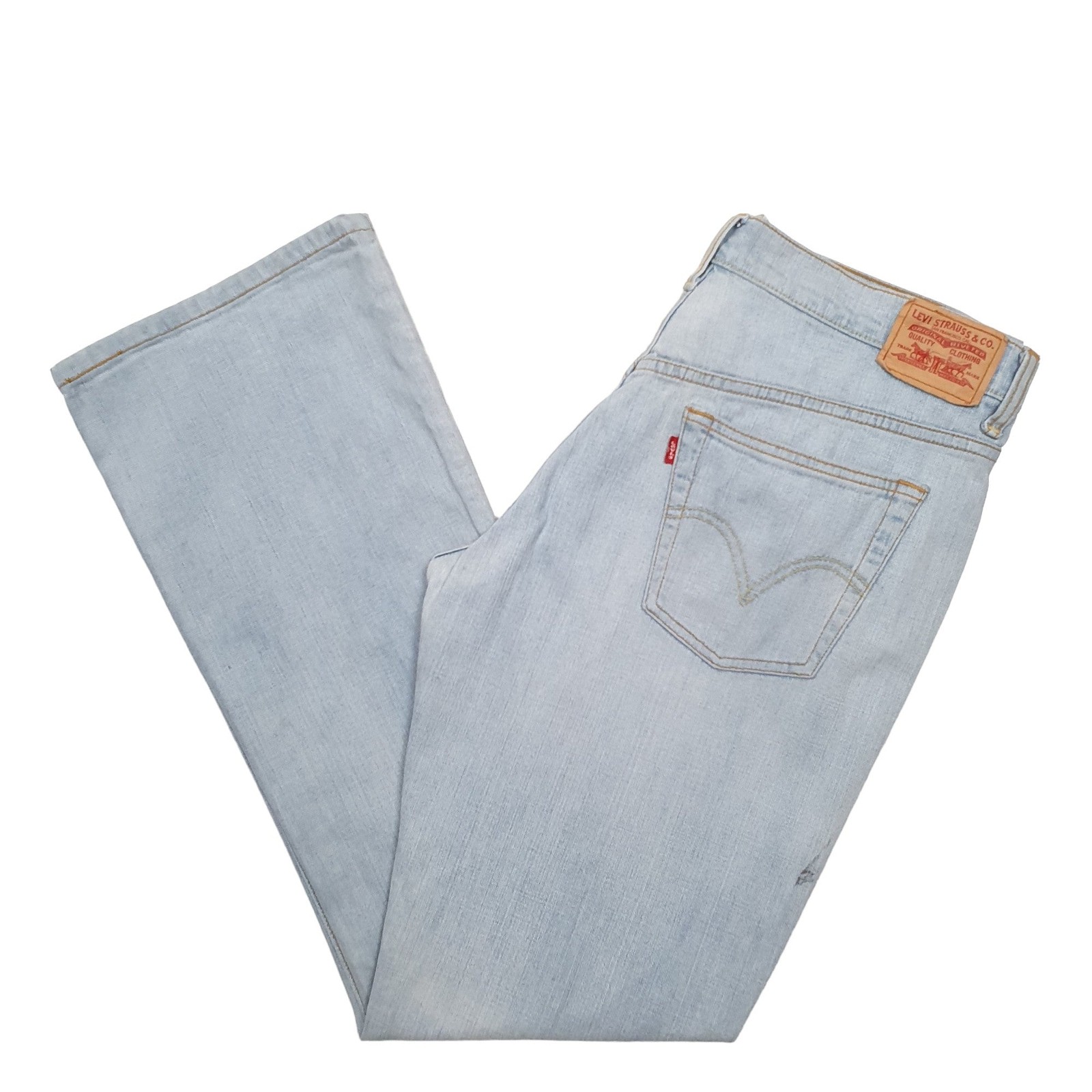 LEVIS 515 Jeans Boot Cut Fit Blue Denim Trousers Womens UK16 image 3