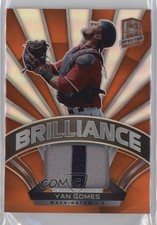 2021 Panini Spectra Brilliance Materials Neon Orange Prizm 4/15 Yan Gomes 0nr3