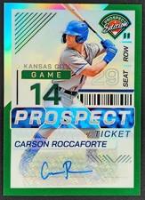 🔥2024 Panini Prospect Edition Carson Roccaforte AUTO Prospect Ticket Green🔥