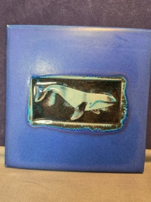 Michael Cohen Art Pottery Hot Plate Tile Wall Hanging Whale
