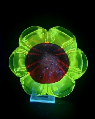 Beautiful Murano Sommerso Free Form Glass Art Sculpture Dish Ashtray 7'' Showroom