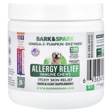 Allergy Relief Immune Chews, Itchy Skin Relief, For Dogs, Peanut Butter, 120