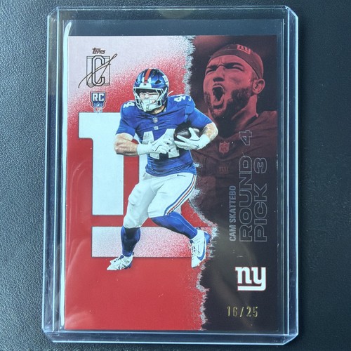 2025 Topps Signature Class #119 Cam Skattebo Red Parallel #/25 Giants RC