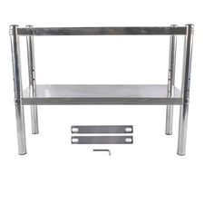 Double Overshelf Durable Stainless Steel 2-Tier 12 x 30/48/60/72" For Prep Table