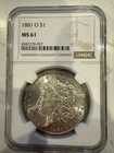 1881-O $1 Morgan Silver Dollar NGC MS 61 Uncirculated