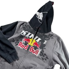VTG Red Bull Racing Full Zip Hoodie XXL Gray Black Motocross Speed & Cross HTG