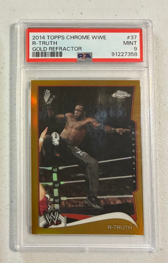 2014 Topps Chrome WWE R-Truth #37 Gold Refractor #26/50 PSA 9 Card
