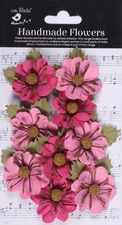 Little Birdie Wendy Paper Flowers 9/Pkg-Precious Pink - 3 Pack