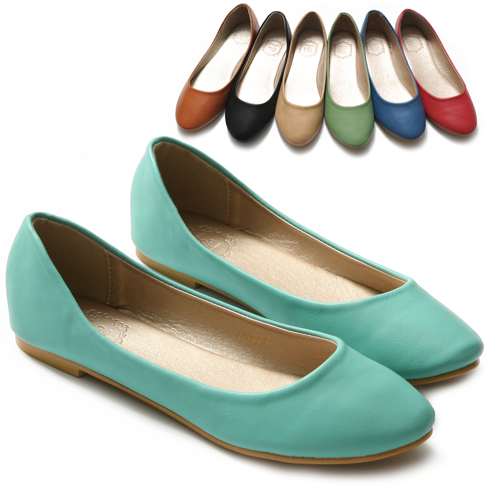 ollio Womens Ballet Ballerina Shoes Casual Slip On Faux Leather Flat - Picture 8 of 68