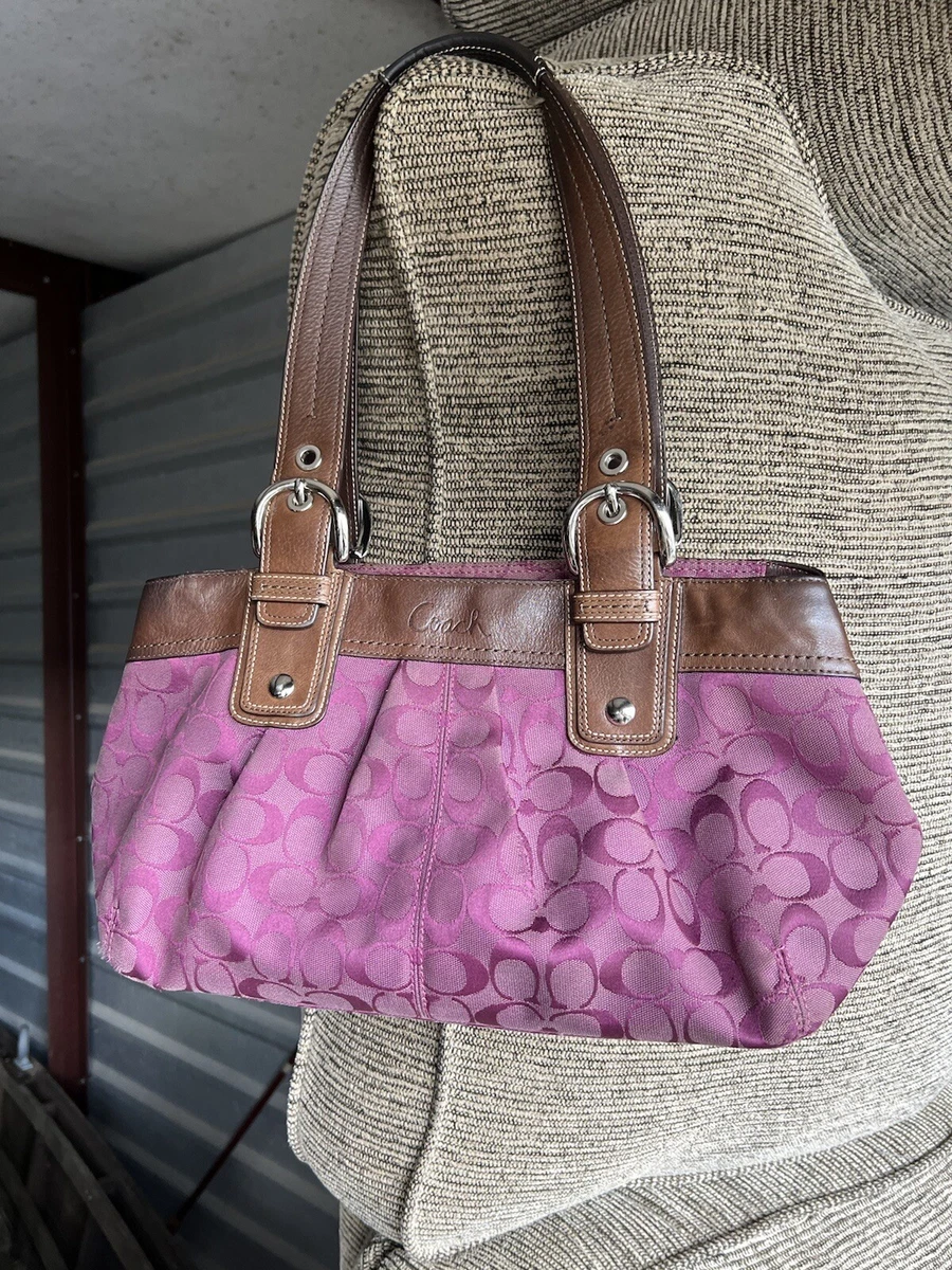 Purple and brown coach purse Clearance