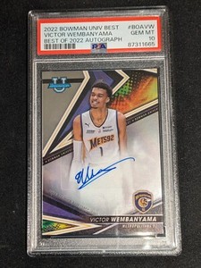 2022-23 Bowman University - Victor Wembanyama Best of 2022 Auto PSA 10